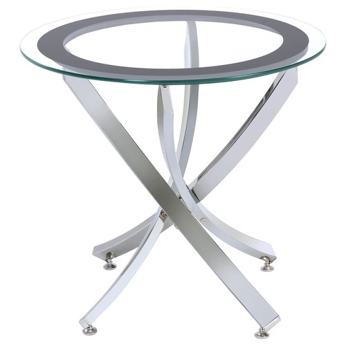 Brooke round glass top side - round,